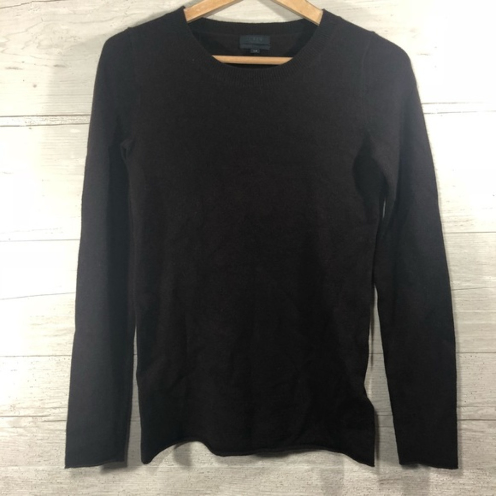 J.Crew Brown Italian Cashmere Long Sleeve T-Shirt
